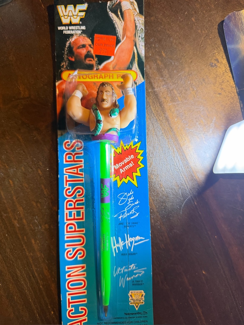 VTG WWF Wrestling Collectible Pen Jake “The Snake” Roberts  Wrestler Figure